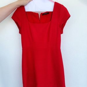 Nanette Laporte bright red dress